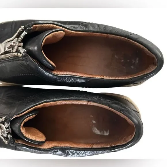 Frye Lena Zip Low Sneaker - Women's  Size 7.5 Black - Picture 3 of 7
